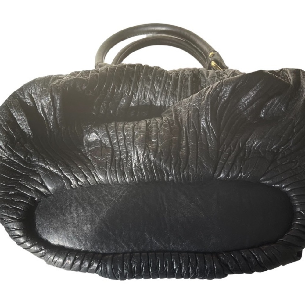 Coach Vintage Black Pleated Leather Sophia Madison Bag. - Picture 6 of 8
